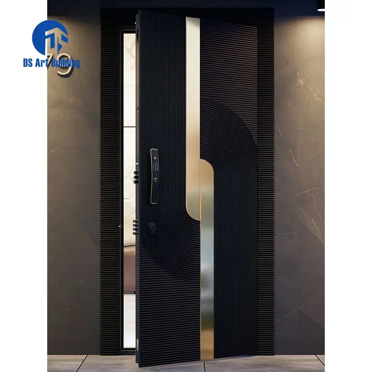 DS Modern Large Front Commercial Main Entrance Pivot Door Single Exterior Entry Aluminium Pivot Doors