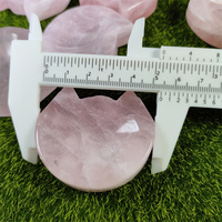Pierres précieuses de guérison statuette en cristal naturel quartz rose bol en forme de chat à vendre
