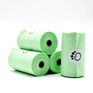 Ecológico personalizado impreso PLA PBAT totalmente compostable desechable bolsa de caca de mascota biodegradable almidón de maíz bolsas de basura para perros - Product Image 1