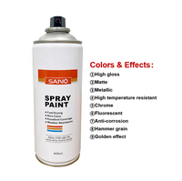 SANVO 400ml peinture en aérosol chromé à haute brillance revêtement liquide à séchage rapide pour la peinture de meubles et l'art du graffiti