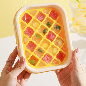 Moldes para Cubitos de Hielo, Bandejas para Cubitos de Hielo de Grado Alimenticio con Sistema de Presión, Cajas de Almacenamiento de Hielo para Refrigerador Doméstico - Product Image 3