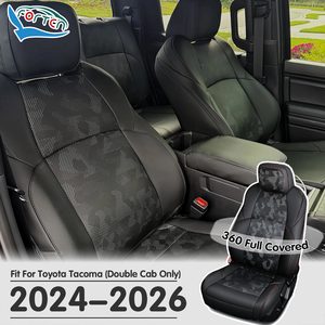 Fundas de Asiento de Coche de Lujo TRD <span class=keywords><strong>Pro</strong></span> Camo, Fundas de Asiento de Cuero PU para Toyota Tacoma de Tercera Generación, Accesorios, Fundas de Asiento al por Mayor - Product Image 1