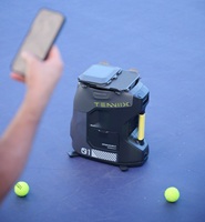 Máquina Lanzapelotas de Tenis Portátil Tenniix, Robot de Tenis con IA, Máquina de Entrenamiento Profesional para Práctica de Saque