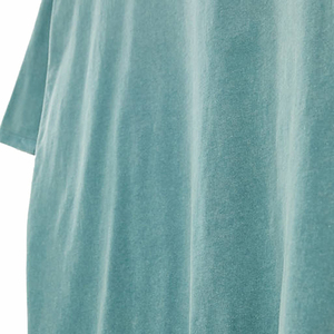 T-shirt décontracté pour homme, couleur unie, style vintage, effet vieilli, coupe ample, épaules tombantes, manches courtes, grande taille, haute qualité - Product Image 6