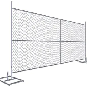 Factory Sales 12' X 6' Chain Link Temporary Panel Fence Construction Fence Panels For Sale