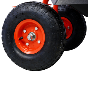 Chariot de jardin réglable à quatre roues, robuste, avec siège et plateau porte-outils, uniquement pour les États-Unis - Product Image 2