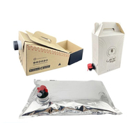 Sac Bag-in-Box 5L 10L avec valve, impression offset, jetable, pour jus, liquides, vin, boissons, café, eau minérale