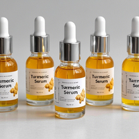 Corrector de manchas oscuras de cúrcuma, vitamina C y Ácido Kójico, suero de etiqueta privada, esencia facial