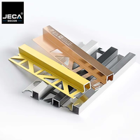 Profilé décoratif en aluminium pour carrelage, bande de finition pour carrelage mural, bande de transition perforée hexagonale