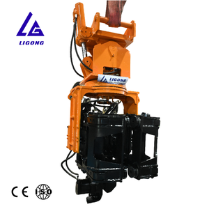 Ekskavatör Ataşmanı Köprü Temeli Demiryolu İstinatları için Eğilebilir Döner Titreşimli Çekiç Kazık Makinesi - Product Image 1