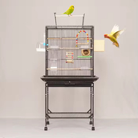 Cage à oiseaux amovible résistante à la rouille, cage à perroquets en métal durable, grande cage d'élevage pour oiseaux, cages et nichoirs pour animaux de compagnie