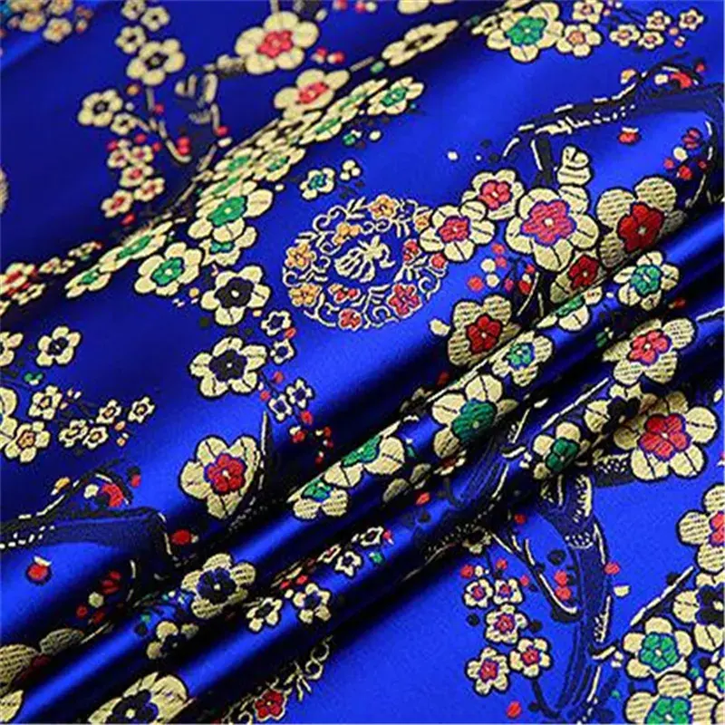 Tissu Jacquard en brocart traditionnel chinois de l'usine directe pour Kimono, vente en gros