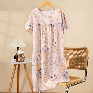 Nuova <span class=keywords><strong>Camicia</strong></span> <span class=keywords><strong>da</strong></span> <span class=keywords><strong>Notte</strong></span> Estiva <span class=keywords><strong>da</strong></span> Donna, Casual, Sottile, a Maniche Corte, con Scollo a V, Stampa alla Moda, Comoda per Casa - Product Image 5