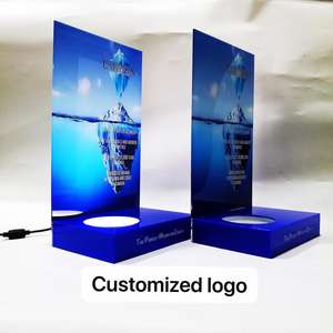 Soporte de exhibición personalizado para encimera, luz Led, Base de vino, acrílico, una sola botella de vino, glorificador - Product Image 1