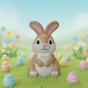 PP Rabbit Sculpture Bunny Statue Rabbit <b>Ornament</b> <b>Easter</b> Plastic Rabbit Toys Decorations - Product Image 6