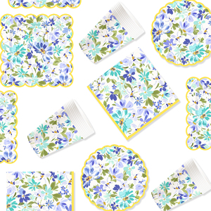 Platos y Servilletas de Papel con Diseño de Flores Silvestres DAMAI, Juego de Vajilla Floral para Decoraciones de Primavera, para 6 Personas - Product Image 4