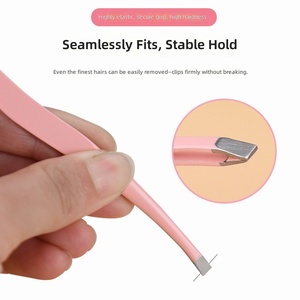 ชุดแหนบดัดขนคิ้วปลายเฉียงสแตนเลสอย่างดี 4 ชิ้น พร้อมกระเป๋า - Product Image 2