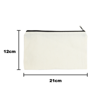MR.R Sublimation Blanks Trousse de toilette ou pochettes en toile personnalisables avec fermeture éclair, sac promotionnel pour crayons et maquillage, personnalisable