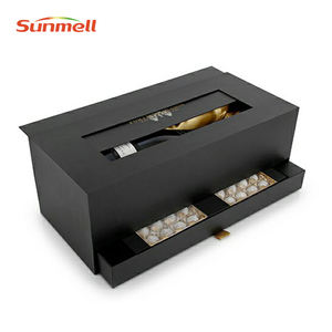 Boîte d'emballage personnalisée vide 2 couches <span class=keywords><strong>Magnum</strong></span> Wine Champagne avec boîte à tiroir à truffes - Product Image 4