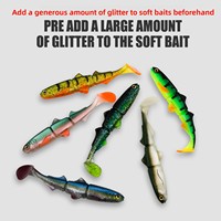 Leurre de pêche en acier inoxydable, appât souple artificiel, hameçons pour eaux moyennes, pour poissons d'eau salée, bar, truite, imitation de poisson mort inversé bionique
