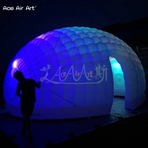 Tienda de media cúpula inflable Dj LED, tienda <span class=keywords><strong>Luna</strong></span> inflable para fiestas y eventos promocionales, media cúpula inflable - Product Image 6