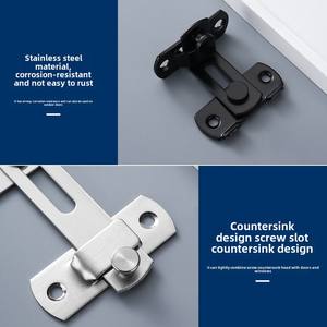 Loquet d'angle moderne à 90 degrés pour <span class=keywords><strong>porte</strong></span> <span class=keywords><strong>coulissante</strong></span>, antivol, en acier inoxydable, pour cage à animaux, avec vis de fixation pour salle de bain, garantie 5 ans - Product Image 4