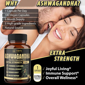 Cápsulas de Ashwagandha de suplemento herbario personalizado etiqueta privada OEM/ODM - Product Image 4