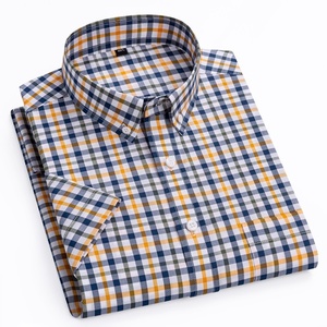 <span class=keywords><strong>Camicia</strong></span> Estiva da Uomo in Tessuto Oxford 100% Cotone, <span class=keywords><strong>Camicia</strong></span> a <span class=keywords><strong>Quadri</strong></span> a <span class=keywords><strong>Maniche</strong></span> <span class=keywords><strong>Corte</strong></span> - Product Image 6