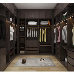 Armoire sur mesure moderne pour dressing, meubles en placage de chêne blanc, armoire pour dressing - Product Image 4