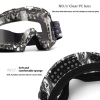 Lunettes de sport d'extérieur transfrontalières à motif hydrographique pour cyclisme tout-terrain, moto et ski, coupe-vent