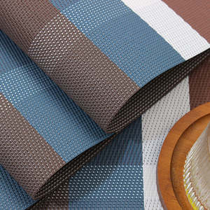 Sets de table modernes et élégants en PVC tressé écologique et durable avec fonction de sous-verre isolant creux 30x45cm <span class=keywords><strong>Tapis</strong></span> de <span class=keywords><strong>cuisine</strong></span> - Product Image 4