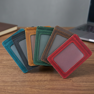 Elegante Tarjetero de Cuero Genuino para Tarjetas de Visita y Crédito, Estilo Vintage, Multifuncional, 4 Pulgadas, Sin Cierre, Diseño Personalizado - Product Image 3