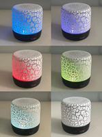 Haut-parleur portable sans fil stéréo 3W V5.0 à motif craquelé coloré, conçu en usine, avec fente pour carte et micro intégré – Prix abordable