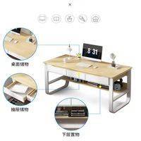 Bureau d'étude blanc pour enfants, bureau de chambre avec tiroirs, bureau de bureau blanc avec tiroirs pour fille, design de table