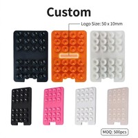 Soporte Adhesivo de Silicona para Teléfono, Tarjetero Adhesivo para Tarjetas de Crédito, Compatible con iPhone y Samsung