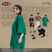 Fabricant Waffle Double-lines Splicing Split Oversize Shorts Sets T-shirts à manches courtes pour le sport