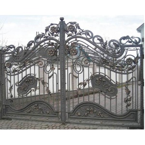 Nhà Hiện Đại Wrought Sắt Chính <span class=keywords><strong>Gates</strong></span> Thiết Kế Cổng Đơn Giản Điện Trượt Đường Lái Xe Đẹp Dân Cư Wrought Sắt <span class=keywords><strong>Gates</strong></span> - Product Image 2