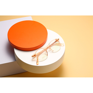 กรอบแว่นตาไทเทเนียมด้านหน้าบางเบาขนาดเล็กกรอบแว่นตาทรงกลมพร้อมสต็อก - Product Image 5