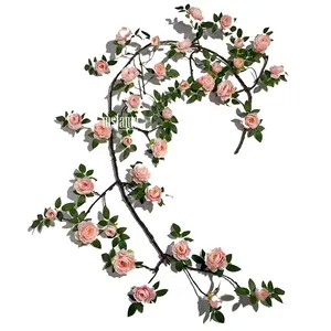 MSFAME Artificial Rose Vine Flowers Suppliers Party Accessories Festive & Party Supplies