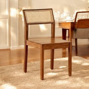 Ensemble de 2 chaises de salle à manger en bois de sheesham massif, finition miel, sièges en bois pour salle à manger, salon, meubles de maison - Product Image 5
