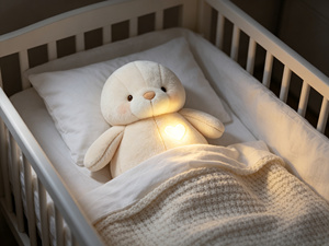 Animal en peluche lumineux doux et sûr pour les yeux, compagnon silencieux pour l'heure du coucher, remplace la veilleuse électrique pour la chambre de bébé, vente en gros - Product Image 6