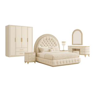Ensemble de meubles de chambre à coucher modernes de luxe en bois massif Matoezzi avec fonctionnalités convertibles et réglables, lit king size, garantie de 5 ans - Product Image 1