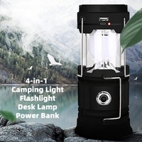 Lanterne de camping LED super lumineuse, portable, ABS, IP65, 5W, indispensable pour les situations d'urgence en extérieur, les intempéries, les pannes de courant, lampes de survie pliables, pêche