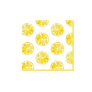 DAMAI - Juego de Vajilla Desechable con Diseño de Limón Amarillo para Fiestas de Cumpleaños, Incluye Platos de Papel, Pancarta y Mantel - Product Image 6