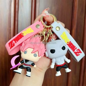 Nuevo diseño japonés Anime <span class=keywords><strong>Dragon</strong></span> <span class=keywords><strong>Z</strong></span> Balls Key Chian utilizado para juegos que funcionan con monedas Fábrica al por mayor 3D Pvc Rubber Luffy Key Chain - Product Image 2