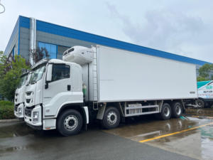 Camion de transport frigorifique 12 roues 4 essieux pour fruits de mer et viande congelés, véhicule de fret isotherme à vendre - Product Image 3