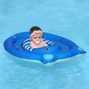 Bouée de piscine pour bébé en forme d'ours mignon avec auvent solaire amovible et siège en maille respirante - Product Image 6