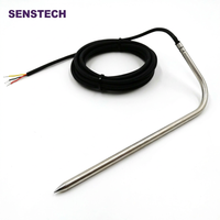 Sonde numérique Dallas à pointe coudée, sécurisée pour les aliments, 3 fils, câble en silicone 1,6 m, capteur de température DS18B20