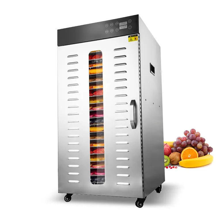 20 Tray Food Dehydrator with Electrical Heating Elements and Touch Screen Control Panel