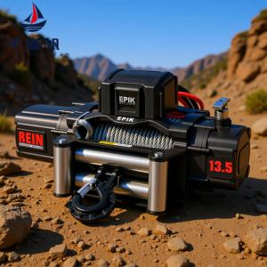 EPIK <span class=keywords><strong>CA</strong></span>-13.5 внедорожная электрическая лебедка, 13500 фунтов, емкость 12 В/24 В, стальной трос 26 м, дистанционное управление - Product Image 2